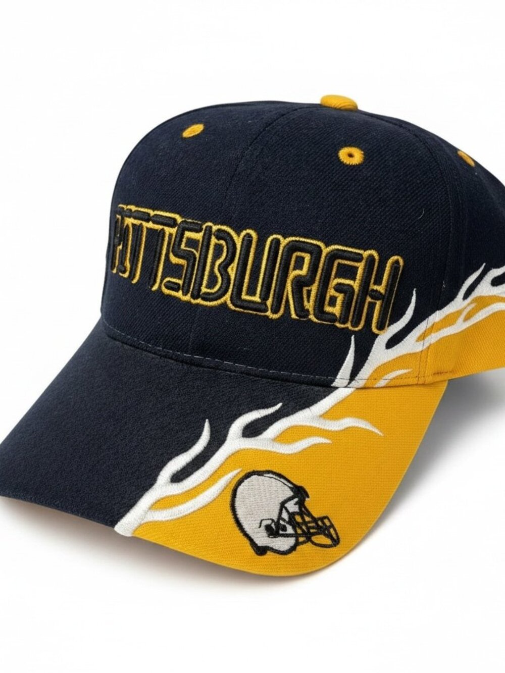 NFL PITTSBURGH Hat By SAM'S CAP Adjustable Hook Loop Closure ONE SIZE